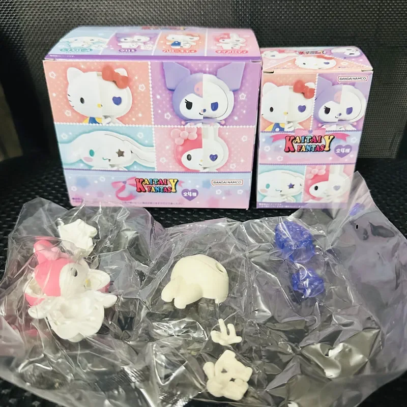 

Sanrio половинная коробка с черепом, яйцо, коричная мелодия Kuromi Hello Kitty, экшн-фигурки, Сборная модель, искусственная кукла, игрушки, подарки