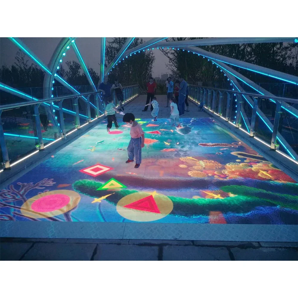 BOTAI Aquarium Museum Led Floor Tile Screen P2.91Mm  Indoor Interactive Dance Display