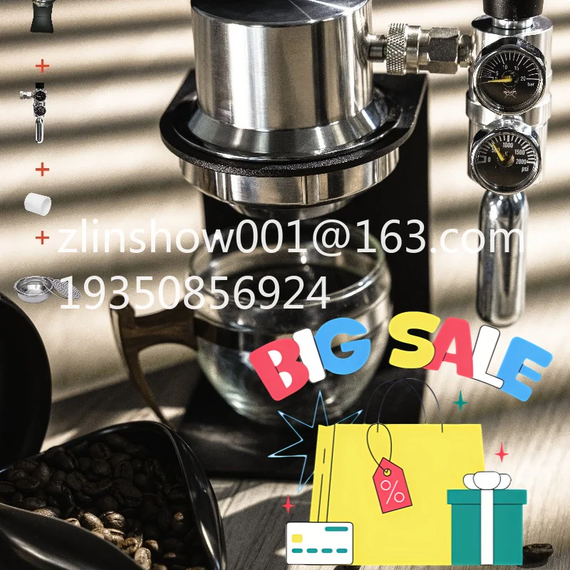 Coffee maker, pneumatic coffee machine, espresso 9bar extract, portable household stainless steel, coffee machine