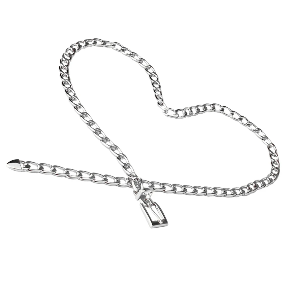 

Metal Ladies Belt Clothing Chain Long Skirt Silver Fashionable Waist for Clothes