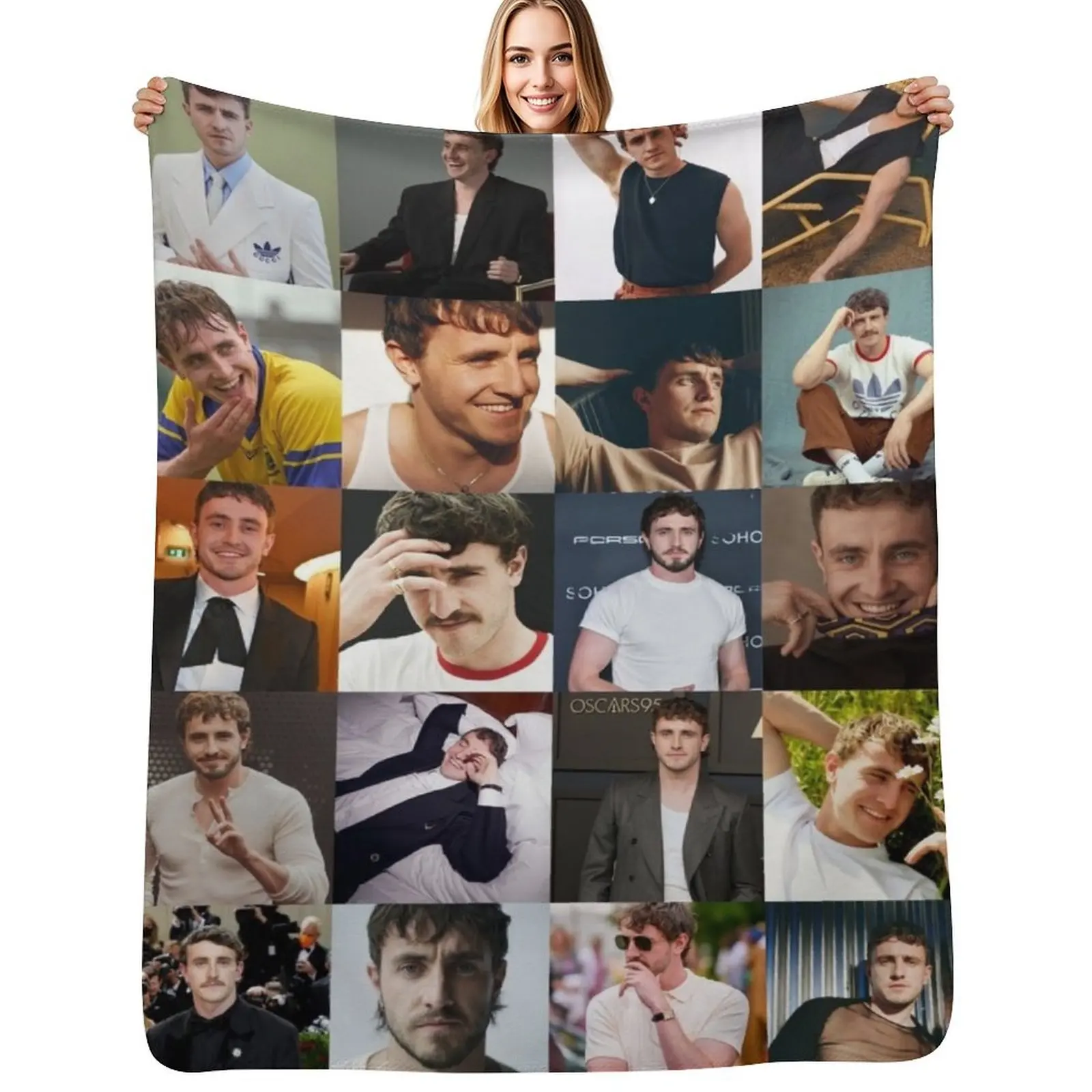 

Paul Mescal Throw Blanket Decorative Sofas Soft Plaid Stuffeds Single Blankets