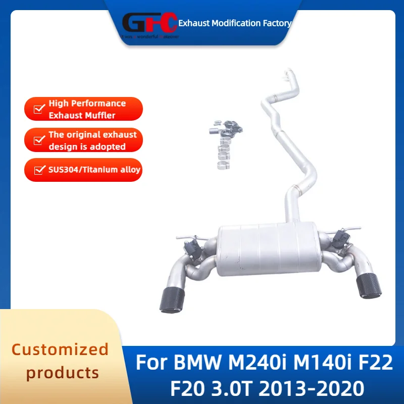 

Выхлопная система Catback Valvetronic для BMW M140i M240i F20 F22 3.0T 2013-2020, высокопроизводительный глушитель с клапаном из нержавеющей стали 304.