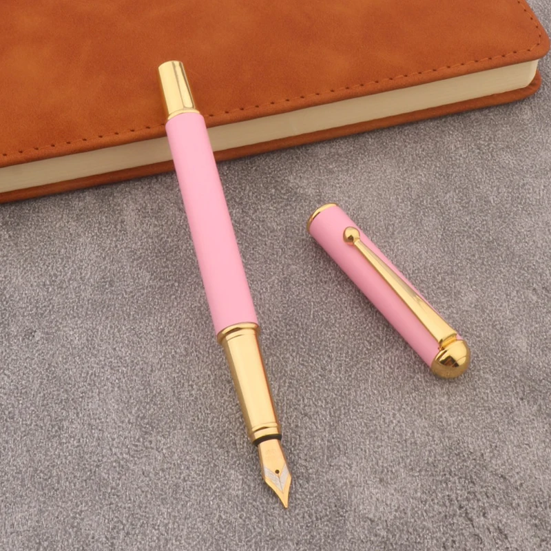 

1 шт. матовая розовая перьевая ручка, канцелярские принадлежности для офиса и школы, подарок для письма