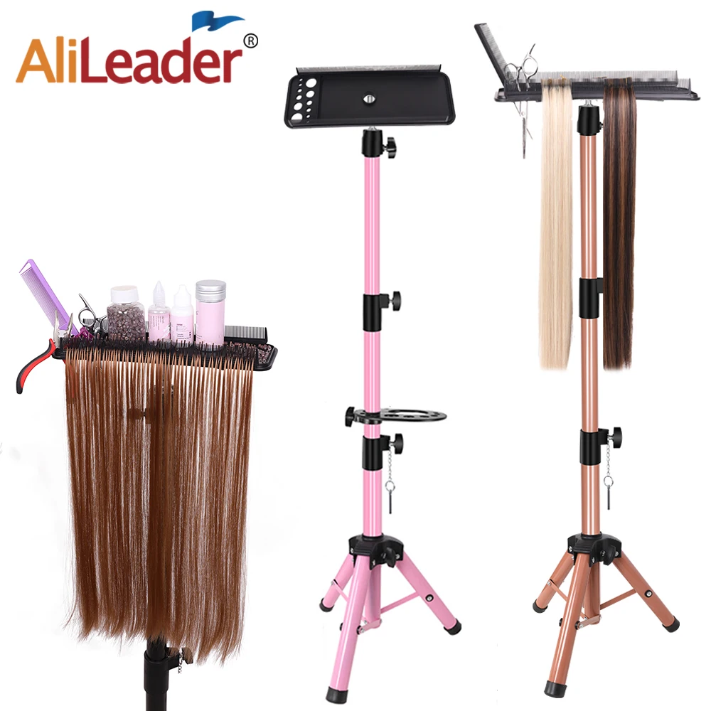 55Inch Wig Stand With Tray Mannequin Head Stand Adjustable Tripod Wig Stand With Hair Tray For Salon Hairdresser Styling Tools