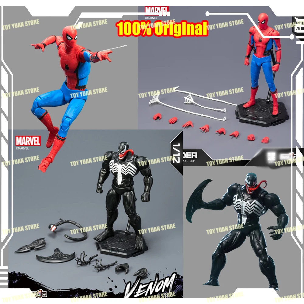 

New Original Spider-Man&Venom The Stark Suit Model Kit 1/12 Spiderman Assembly Infinity Saga ABS Joint Movable Toy Gift