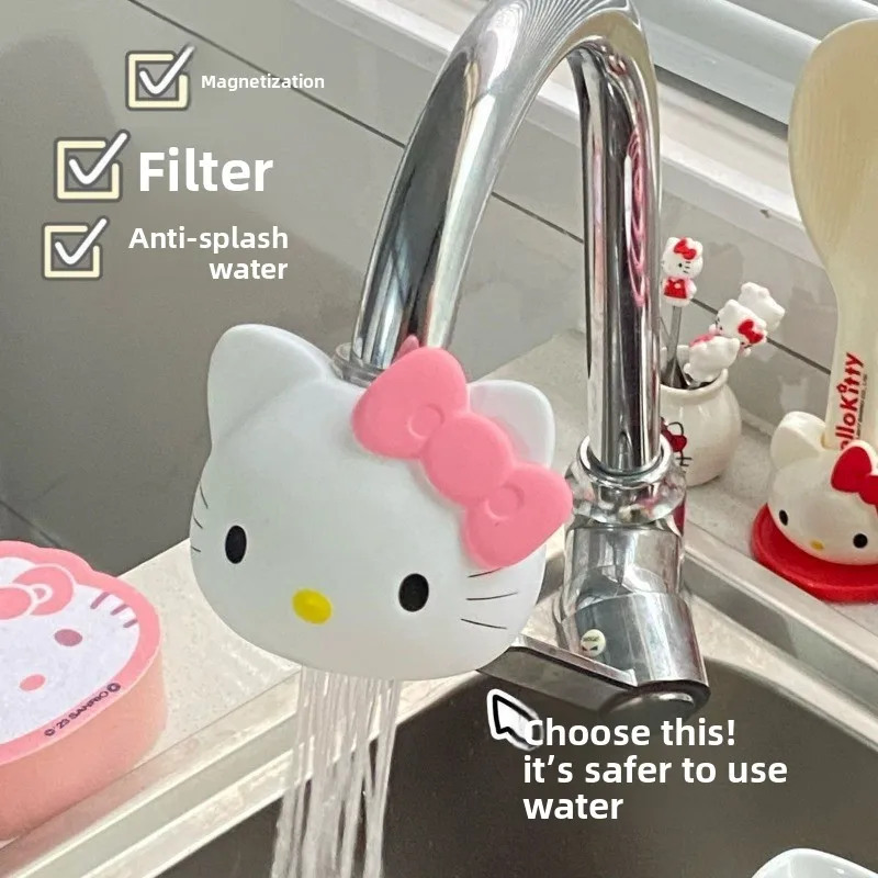

Trendy Personality Kitten Cartoon Cute Faucet Filter Water Purifier Splash Proof Water Kitchen Bathroom Toilet Shower