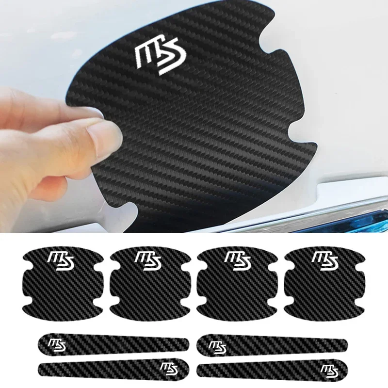 

For Mazda MS Logo Car Door Protective Guards Strip Door Handle Decoration Sticker Wrist of Door Bowl Film Car Accessories