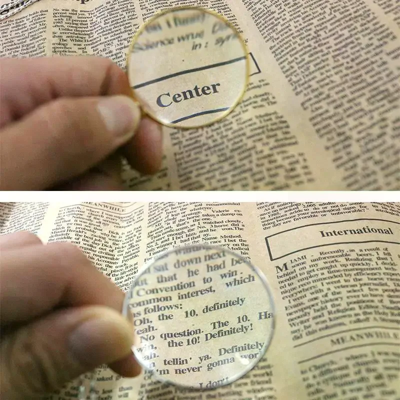 5X Magnifying Glass Reading Glasses With Chain Portable Optical Jewelry Magnifier Pendant Neckglasses Monocle Gift