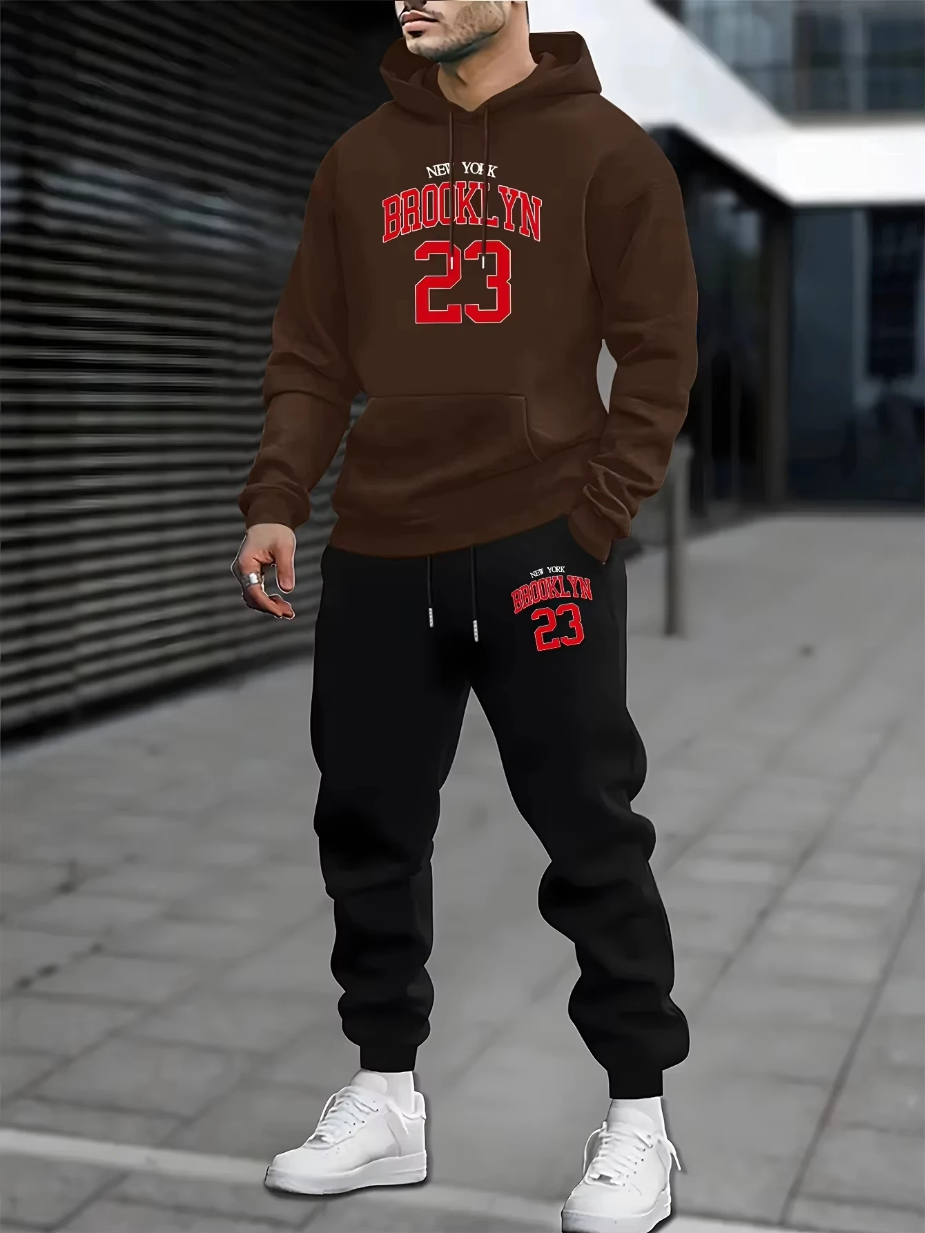 Streetwear Hoodie - Men Halloween Skull Letter Print Hoodie