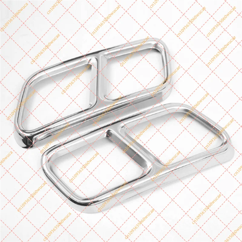 Stainless Steel Rear Dual Exhaust Muffler Cover Trim, Tail Throat Frame for Mercedes-Benz GLK X204 & CLS W218 (2012-2017)