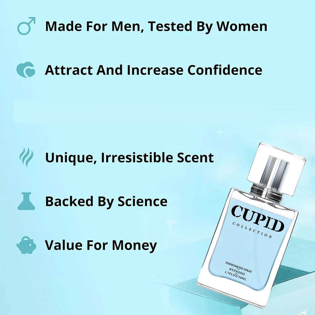 CUPID Perfume Masculino Sensual E Sofisticado Perfumes Masculinos Encantadores e Atrevidos Sedutores Em segunda geração 50ml