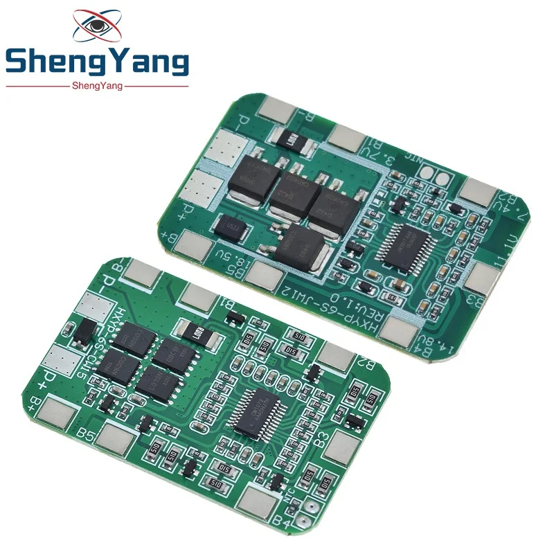 TZT 6S 22.2V 25.2V 14A 20A 18650 Li-ion Lithium Battery Charger Protection Board with Balanced PCB BMS 6 Pack Cells Module