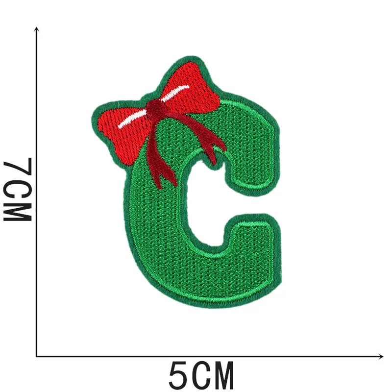 Carnival Christmas Letters Embroidered Iron On Patch Applique Diy Name Badge Alphabet Patches For Clothing Bag Accessories