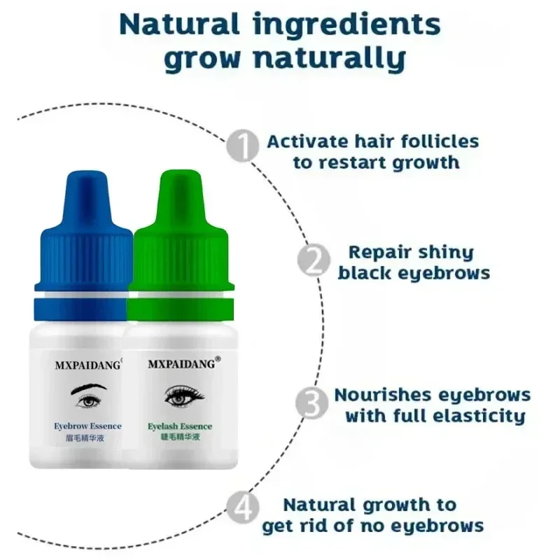 Fast Eyebrow Eyelash Growth Serum Hair Growth Prevent Baldness Fuller Thicker Anti Hairs Loss Lengthen Eyebrow Eyelash