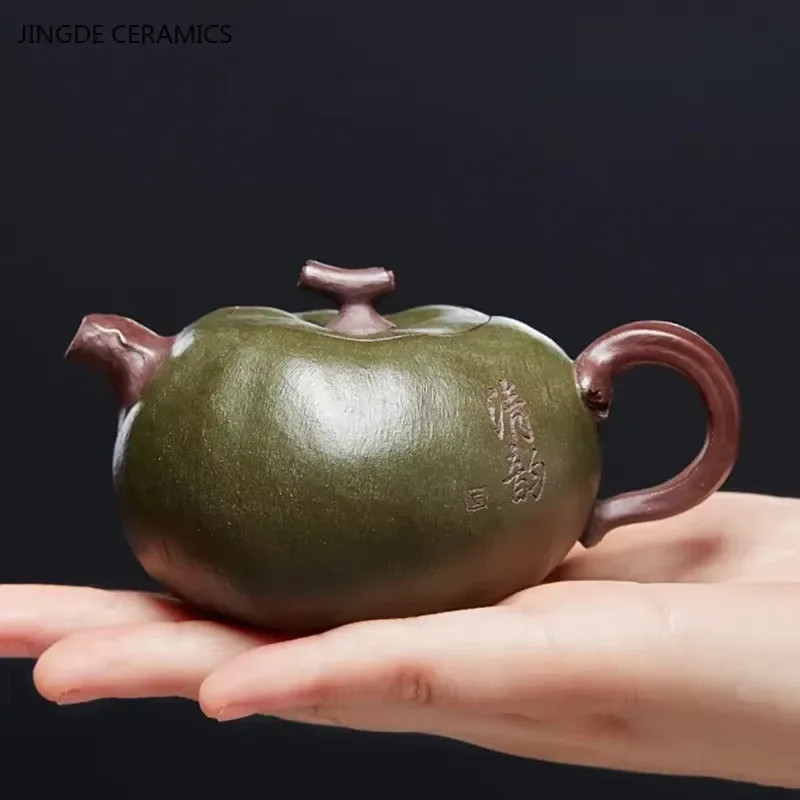 150ml Master Handmade Zisha Green Mud Tea Set Yixing Purple Clay Tea Pot Chinese Filter Beauty Kettle High Quality Tea Infuser