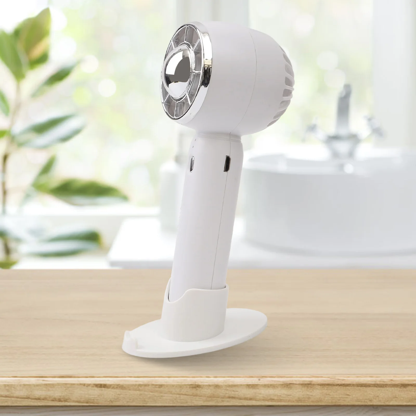 Compact Portable Handheld Fan Air Cooler with Quiet Operation and USB Rechargeable Battery for Travel Enthusiasts