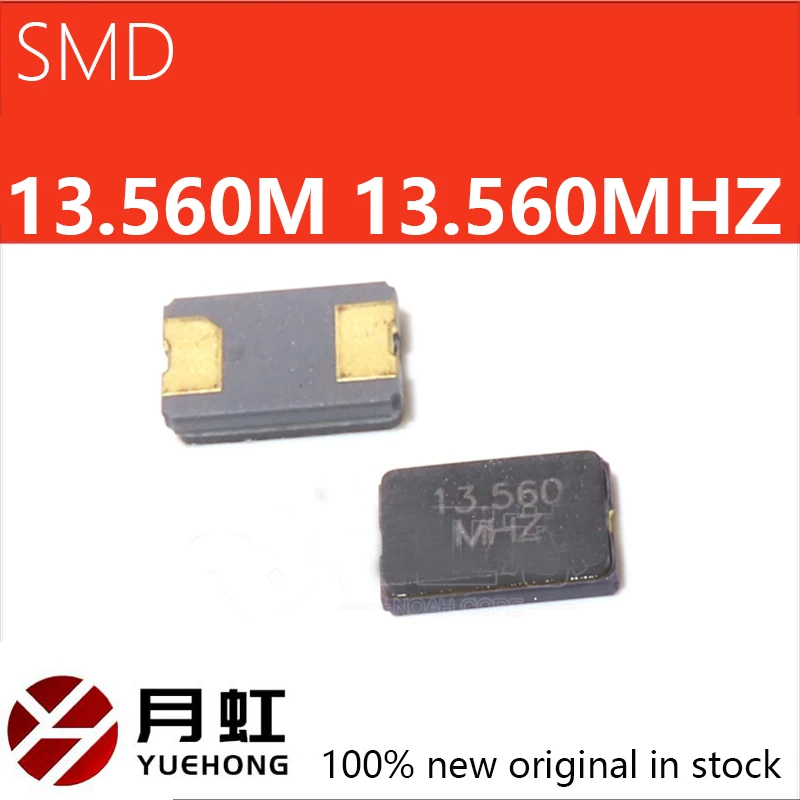 10/50/100pcs Surface mounted passive crystal oscillator 5032 2P 2-pin 13.560M 13.560MHz 13.56MHz crystal oscillator