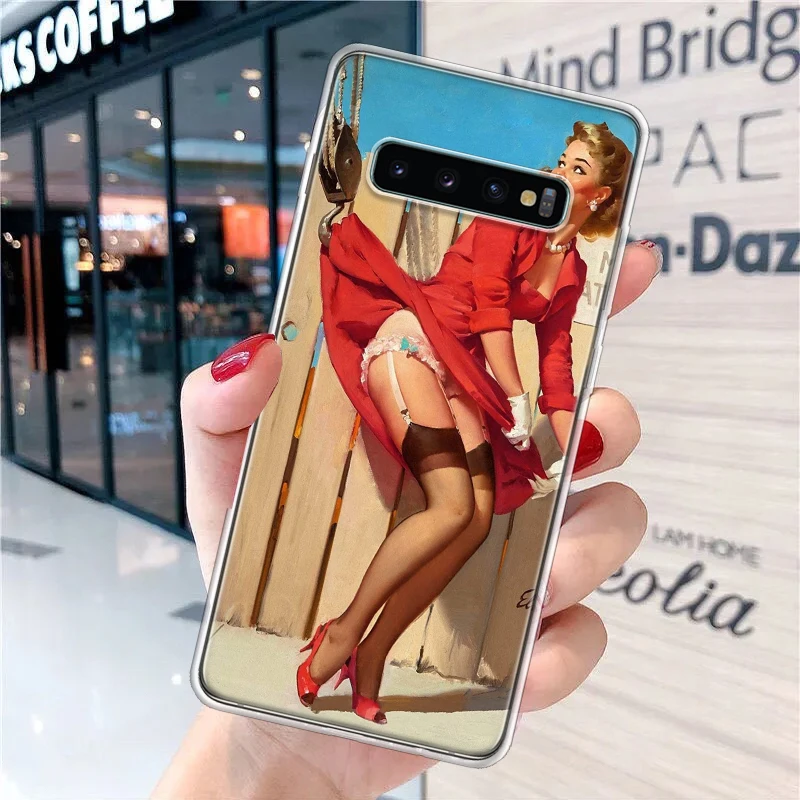 Sexy Pin Up Girl Lady Coser Soft Phone Case for Samsung Galaxy S24 S23 S22 S21 Ultra S20 FE S10 Plus S10E S9 S8 + Fundas Cover C