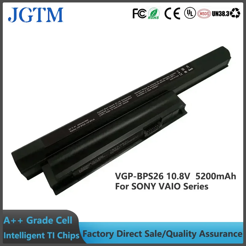 JGTM BPS26 Laptop Battery f or for Sony Vaio VGP-BPL26 VGP-BPS26 VGP-BPS26A SVE14A SVE15 SVE17 VPC-CA VPC-CB VPC-EG VPC-EH 10.8V