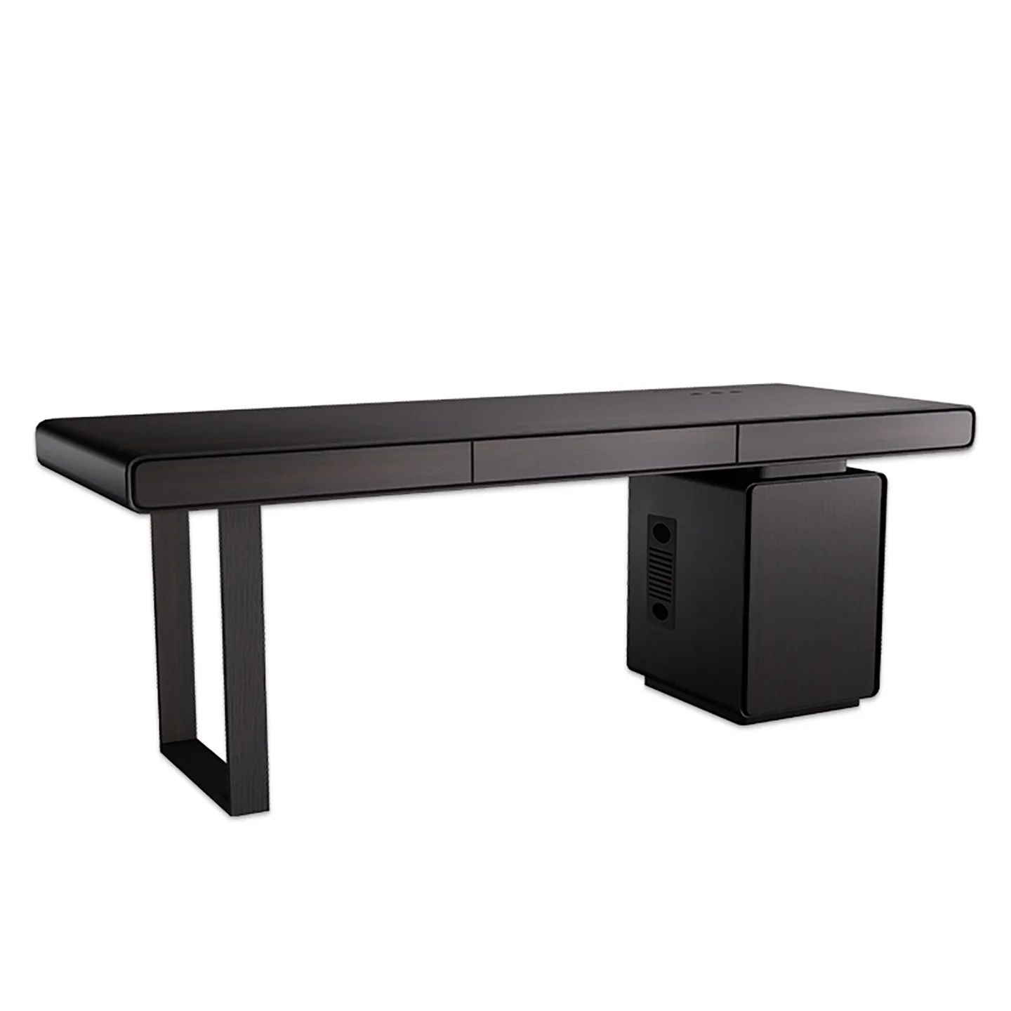

#Italian Style Solid Wood Storage Desk Light Luxury Modern Office Computer Table for Small Apartment Living Room