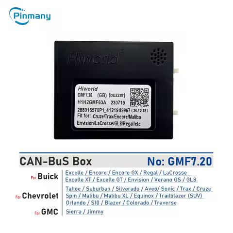 Car Radio CANBus adapter GMF7 For Buick Encore Regal Excelle Envision Chevrolet Suburban Sonic Cruze Malibu Equinox GMC Sierra