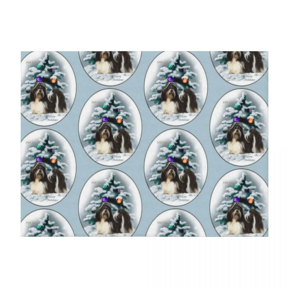 

Shih Tzu Christmas Gifts Throw Blanket Decorative Sofa Hair Personalized Gift Soft Plaid Blankets
