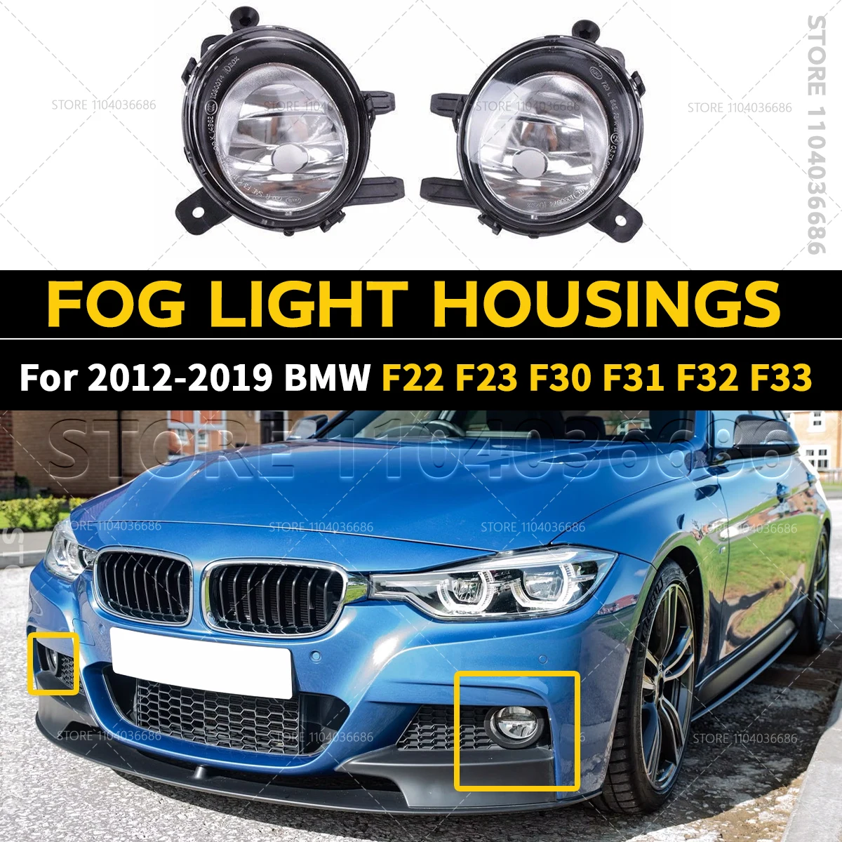 

Для 2012-2019 BMW F22 F23 F30 F31 F32 F33 228i 230i 320i 328i 330i 335i 340i 428i 430i 435i 440i M235i M240i Корпуса противотуманных фар