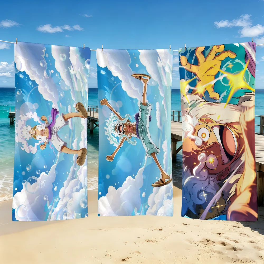Toalla Cool L-Luffy-ES Gear 5 para acampar al aire libre, toalla de playa, toalla de verano súper absorbente de secado rápido