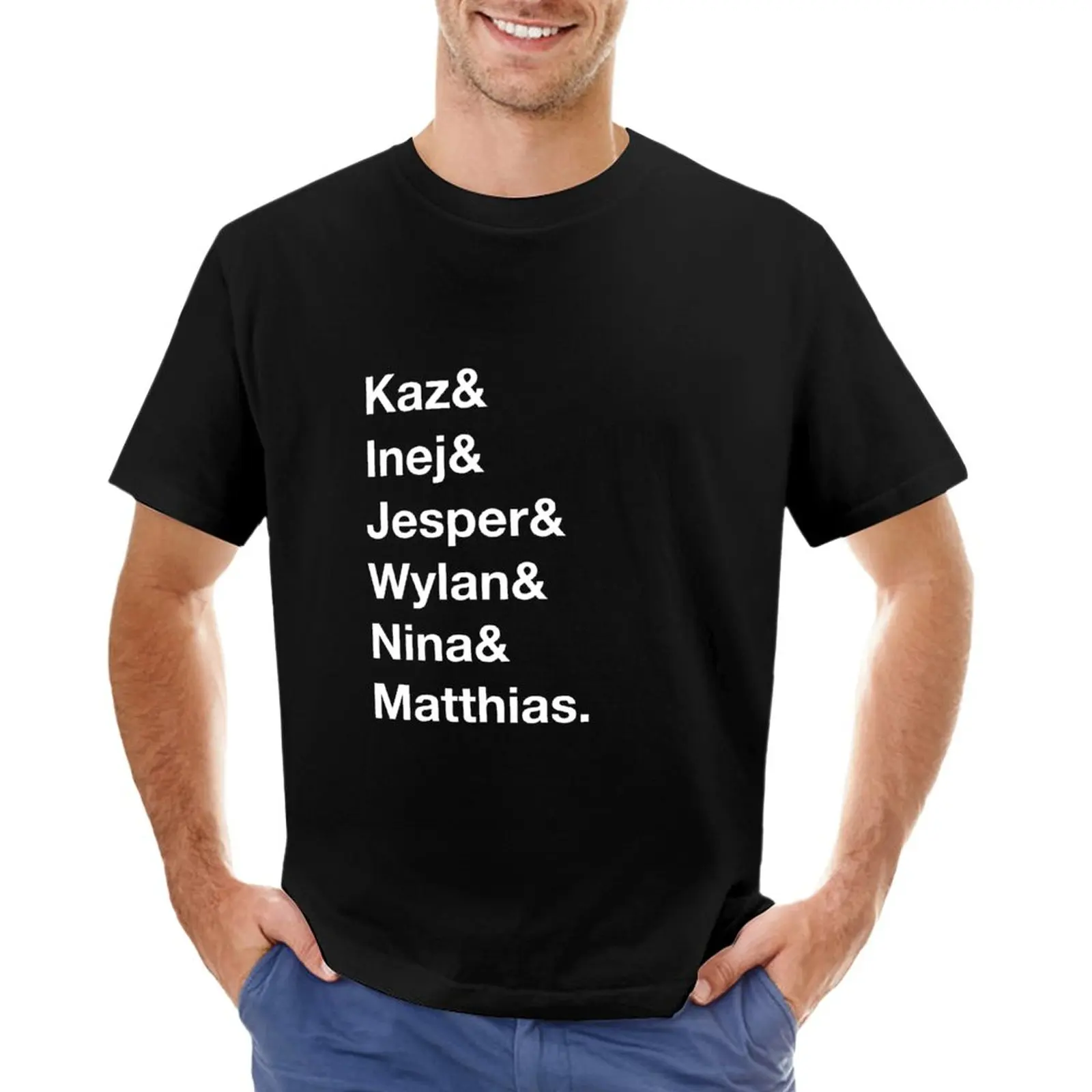 

Six of Crows t-shirt Kaz & Inej & Jesper & Wylan & Nina & Matthias T-Shirt vintage t shirt Aesthetic clothing t shirt men