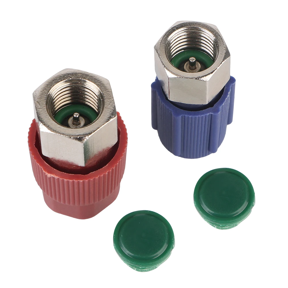 Retrofits Conversion Adapter R12 To R134a Car AC Quick Coupler Quick and Easy High/Low AC Fitting Port Car Accessories