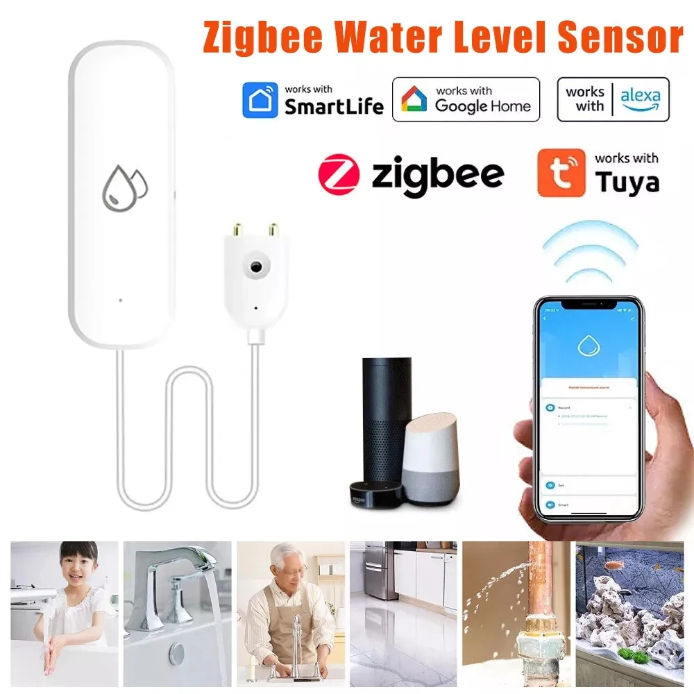 

Датчик утечки воды ZigBee, детектор утечек для умного дома, сигнализация о наводнении, дистанционное управление через приложение Smart Life, система защиты безопасности