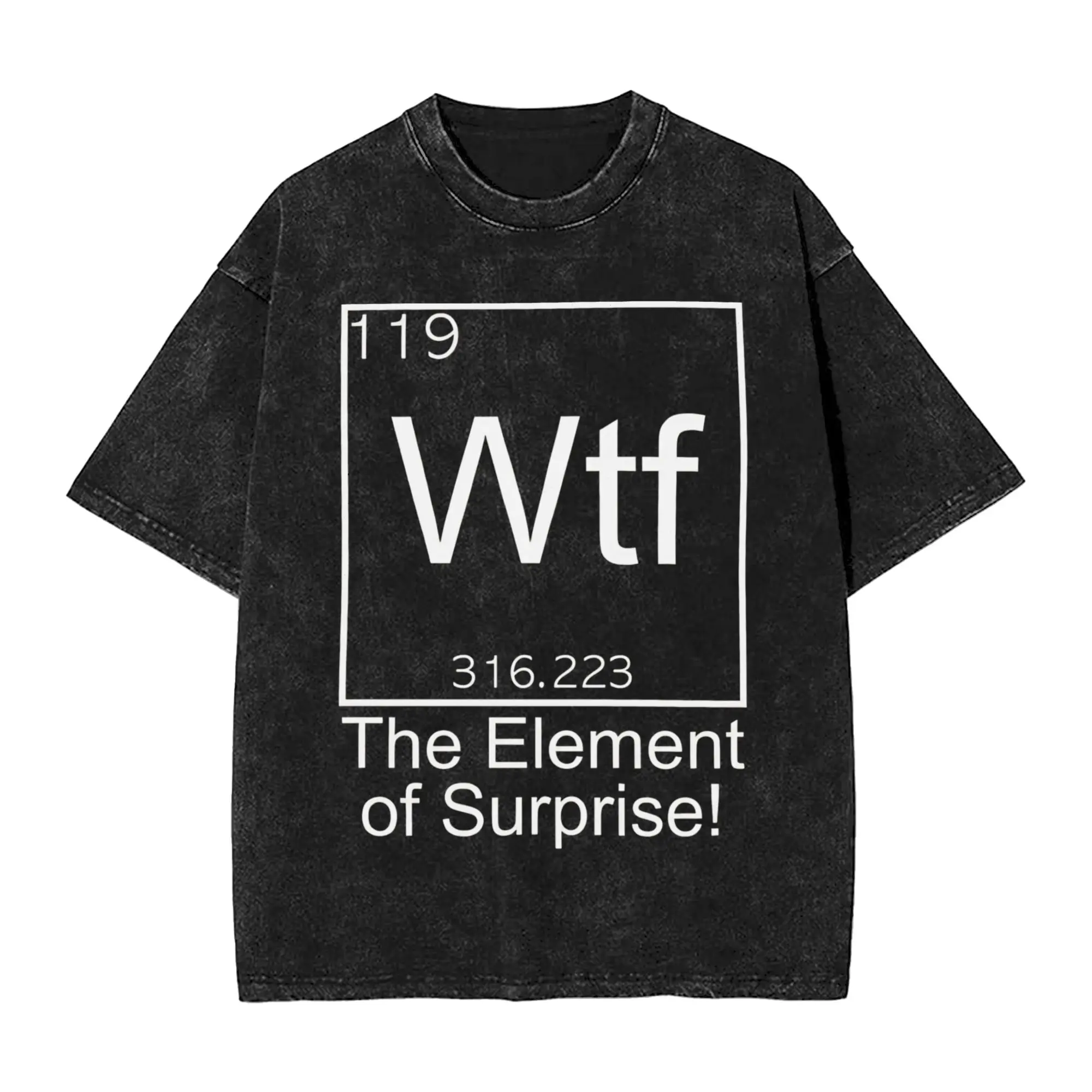 Vintage Element of Surprise 5571770290.9547 Vintage Washed T Shirt Men Cotton Short Sleeve Chemistry  Round Neck Summer Clothing