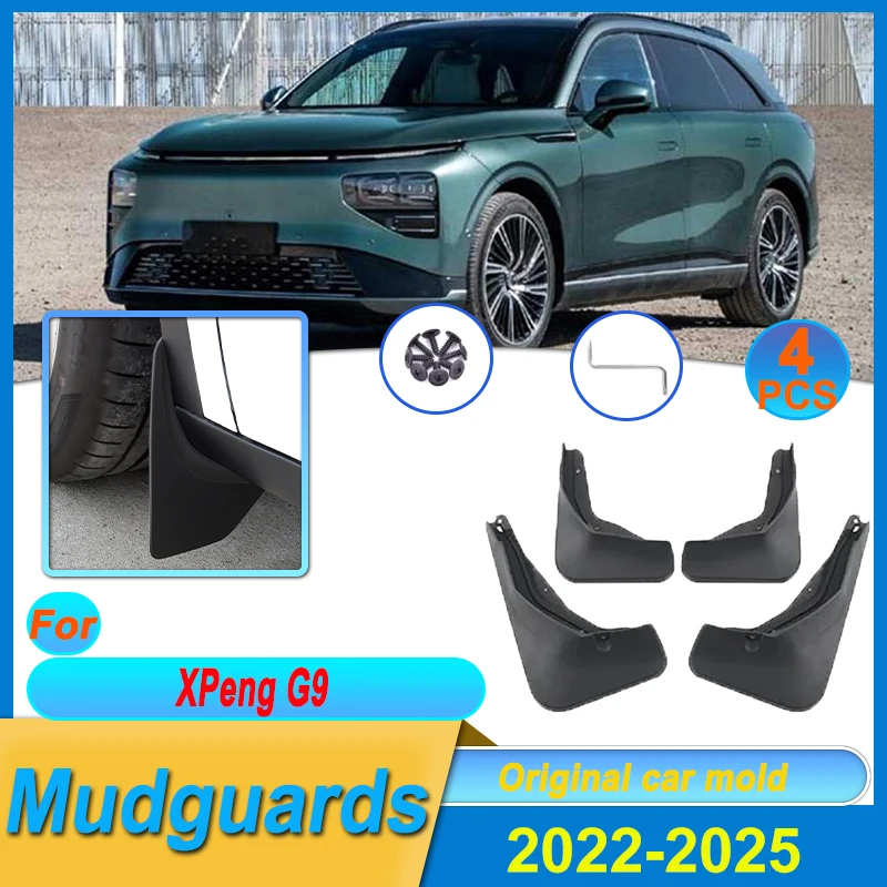 

Автомобильный брызговик для Xpeng G9, аксессуары 2025-2022, устойчивые к царапинам брызговики, крыло переднего и заднего колеса, комплекты кузова автомобиля