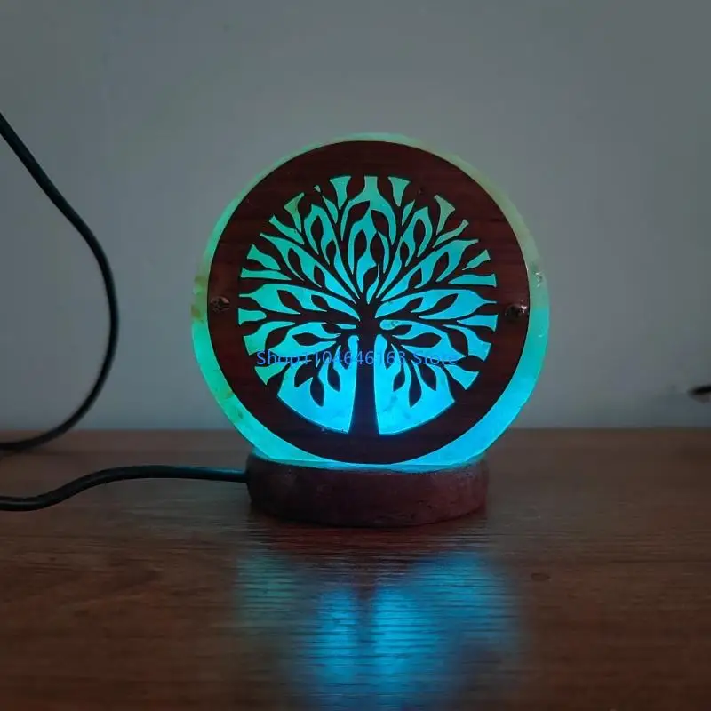 Crystal Salt Rock Lamp LED Lamp Table Light Home Bedroom Decoration