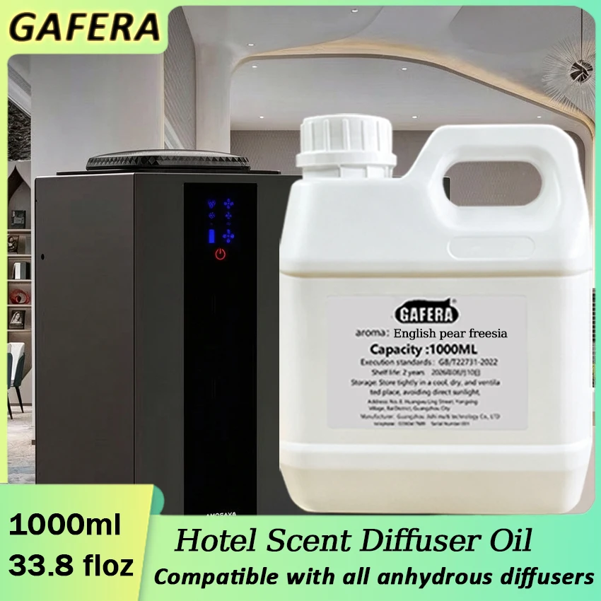Waterless Diffuser Oil, suitable for smart aroma diffusers and upright large-space aroma diffusers, Lemon Scent, 1000 ml/33.8 fl
