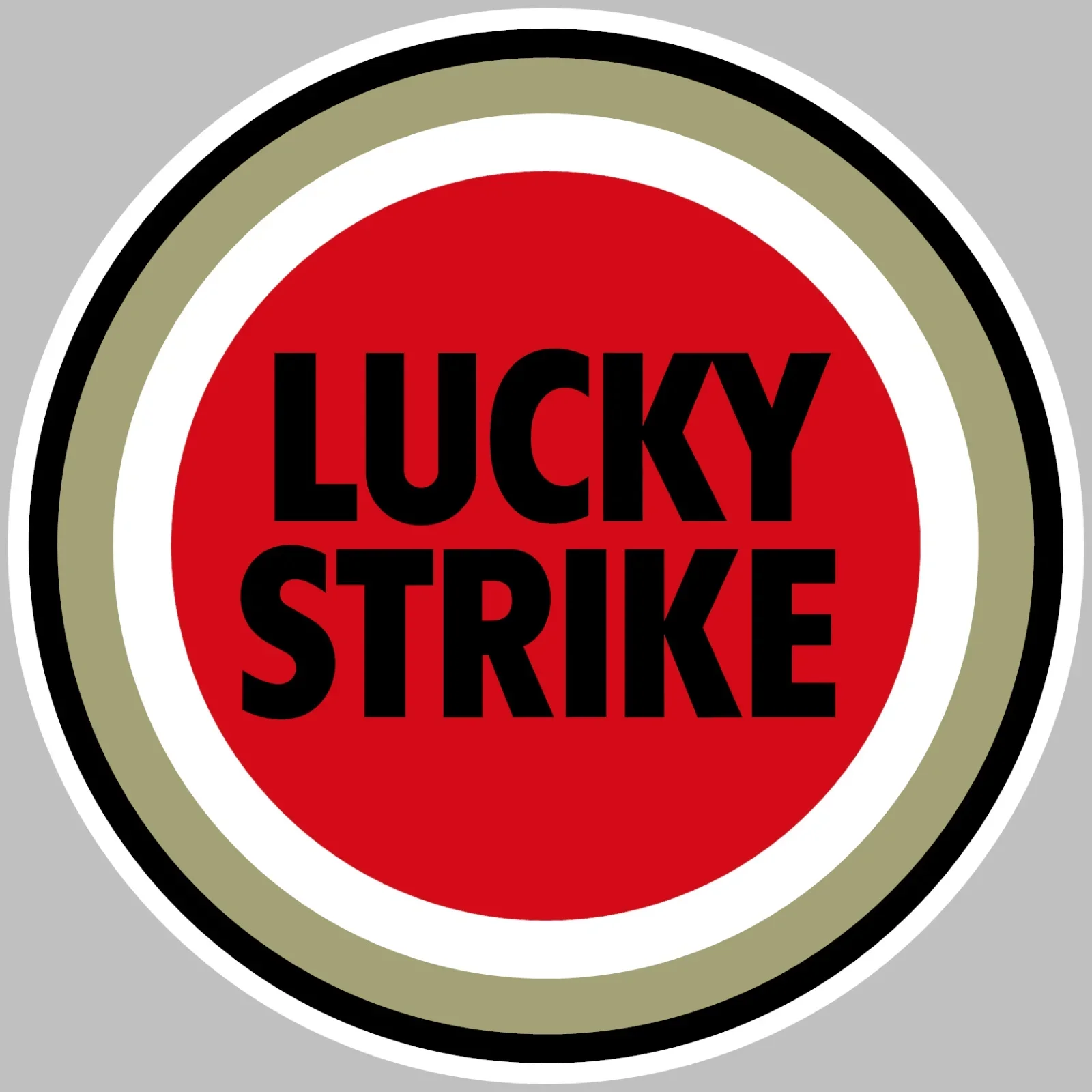 

For Lucky Strike Cigarettes logo Chose Size Decal Sticker LAMINATED
