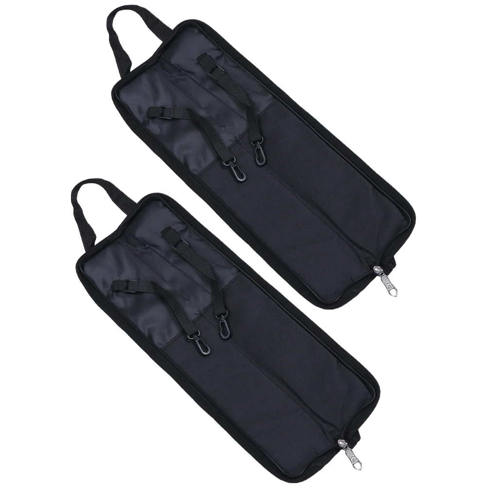 

2 Pcs Drum Stick Bag Drumstick Storage Hanging Portable Case Sticks Drumsticks Drumming