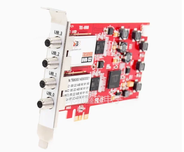 For TBS6908 Receiving Card DVB-S2 Quad Tuner PCI-e Card HDTV card Computer network card