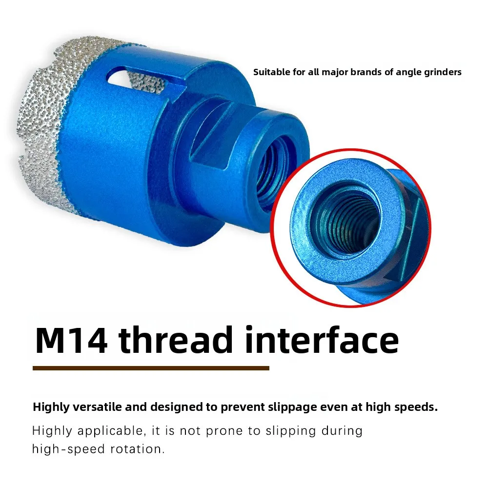 8PC M14 Brazed Diamond Drill Bit Kit Wear Resistant Hole Cutter For Sintered Stone Tile Processing