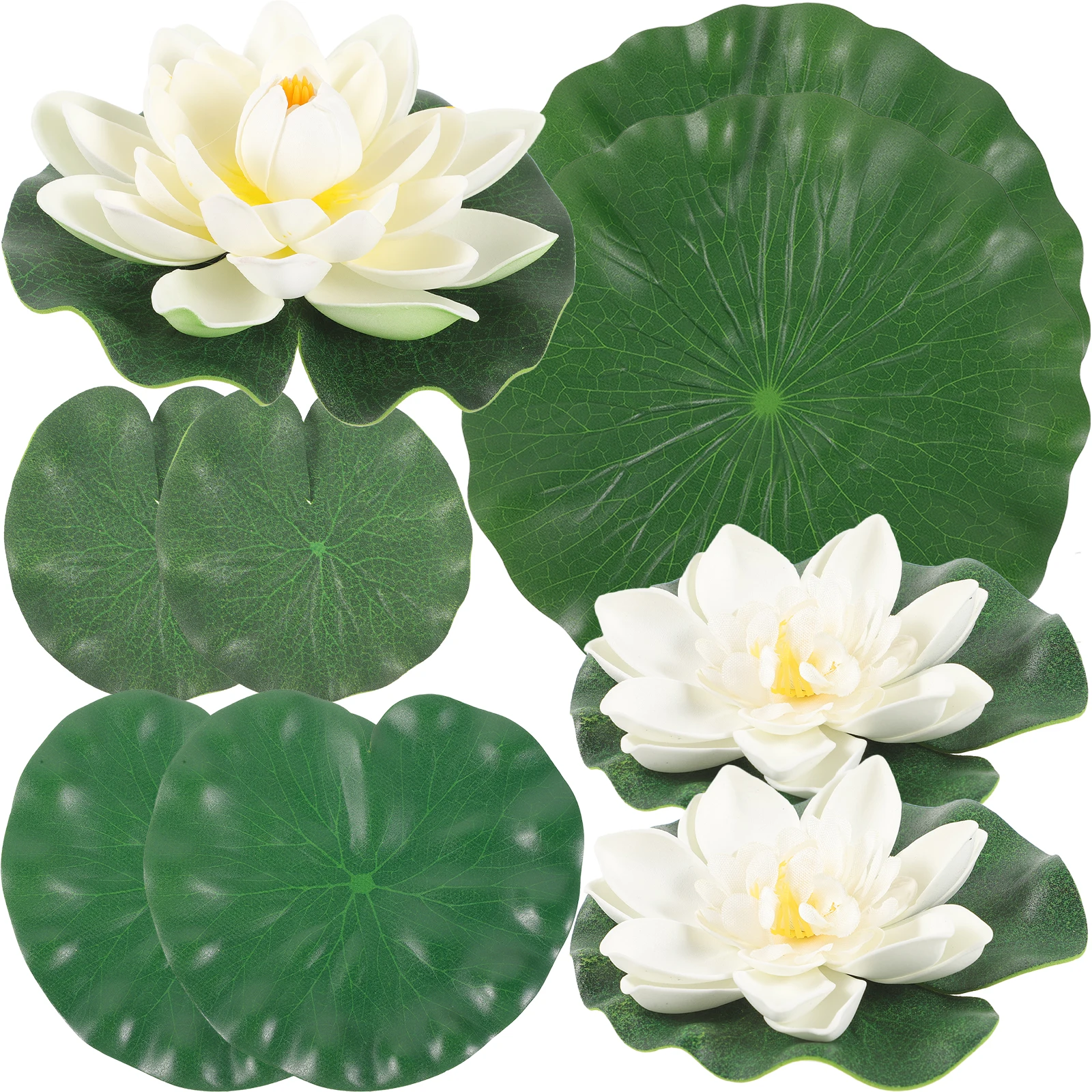 

1 set Simulated Lotus Leaf Artificial Pond Plants Wedding Decor Fish Tank Decorations Fake Lily Plastic Reusable Adornment Pool