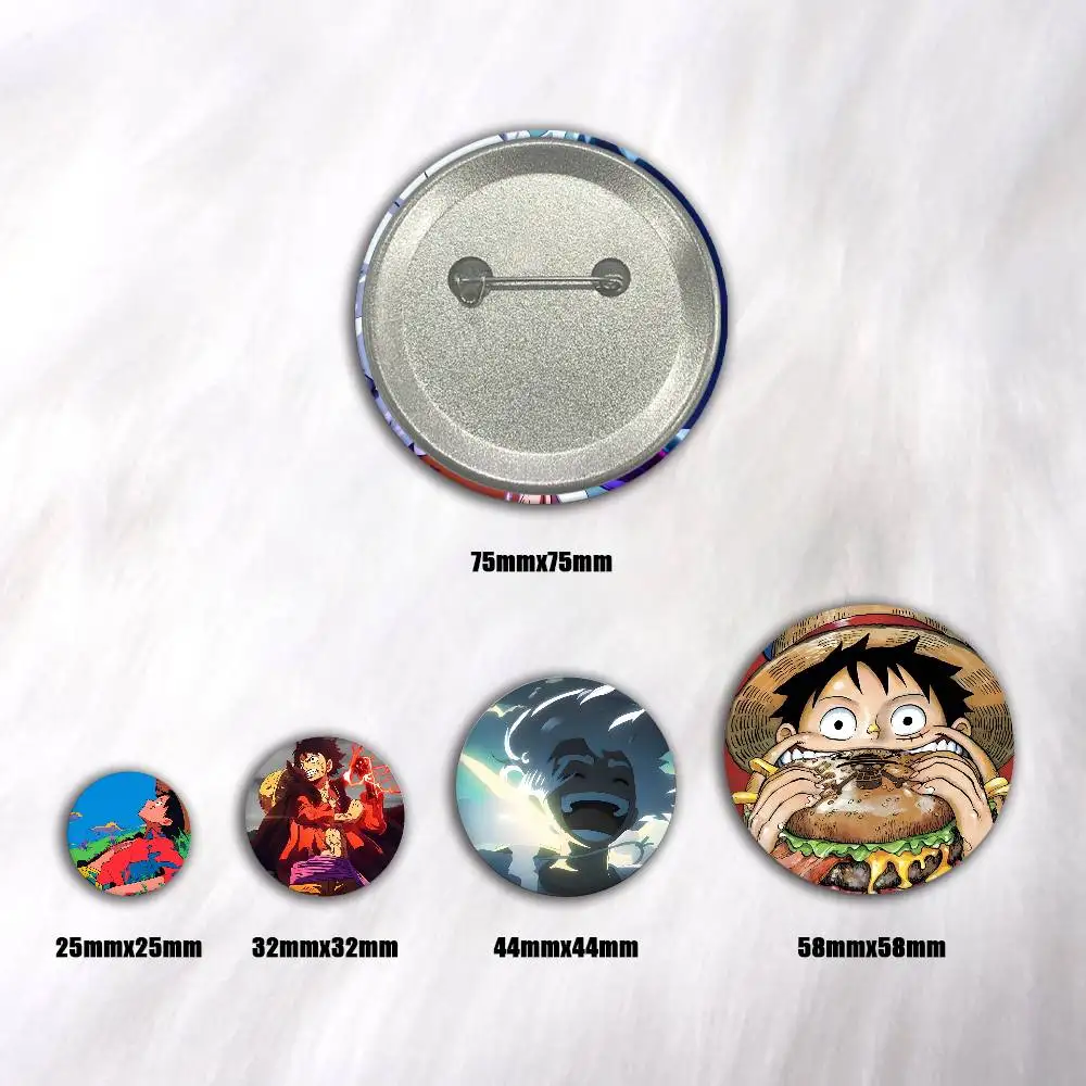 Anime Cartoon Hot O-ONE Cool L-Luffy Manga Badge Tinplate DIY Backpack Clothing Accessories Jewelry Pins