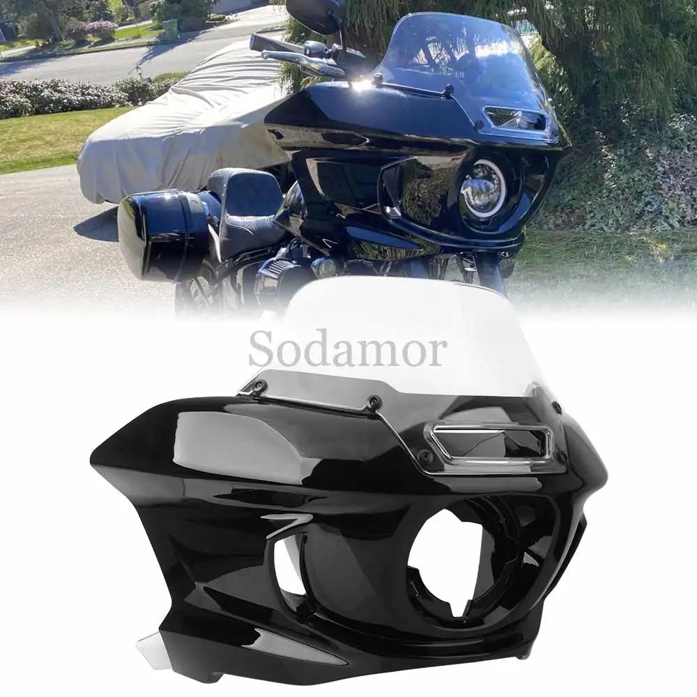 

Motorcycle Accessories Clear Headlight Fairing Windshield Fit For Harley Softail Low Rider ST FXLRST El Diablo FXRST 2022-2024