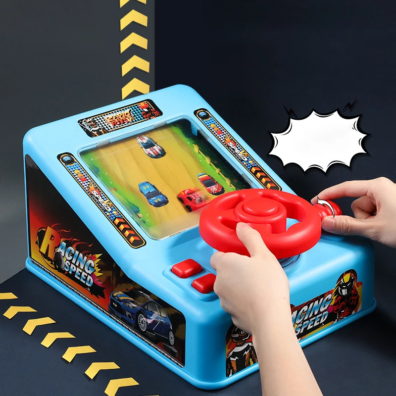 Steering Wheel Driving Game Player for Kids, Handheld Game Console, Electronic Simulation, Car Adventure