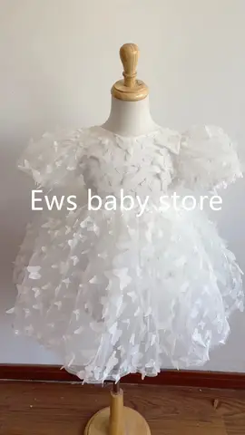 Mode Baby Flicka Klänning Fjäril Puffärm Barn Tyll Prinsessklänning För Vesti Fest Födelsedag A3743 8 best sales födelsedagsklänning för 11 år - №6