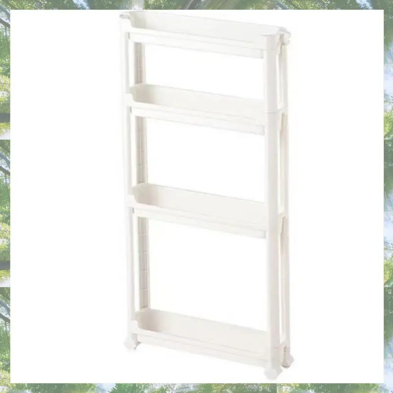 

2025 Trend Slim Bathroom Storage Cart - Narrow Shelf Trolley For Toilet Gap, Door Seam Organizer, Space-Saving Bathroom Accessor