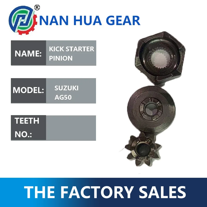 Kick Shaft Pinion Start Gear assembly AG100/50 for Suzuki 100cc AG 100/50 Transmission Axle spare parts