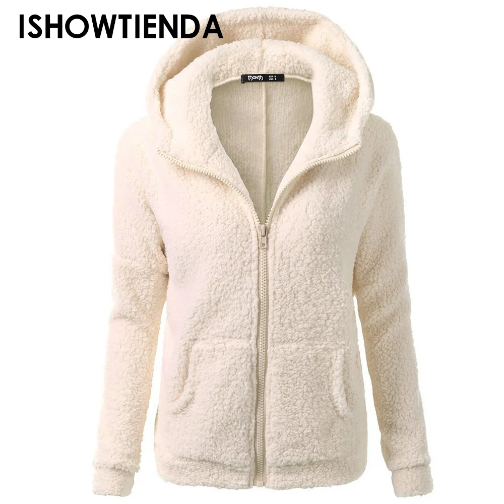 Autumn Winter Warm Jacket Women Hoodie Hooded 2023 Casual Female Hoodies Sweatershirt Zipper Coat Solid Soft Fleece Women Coat