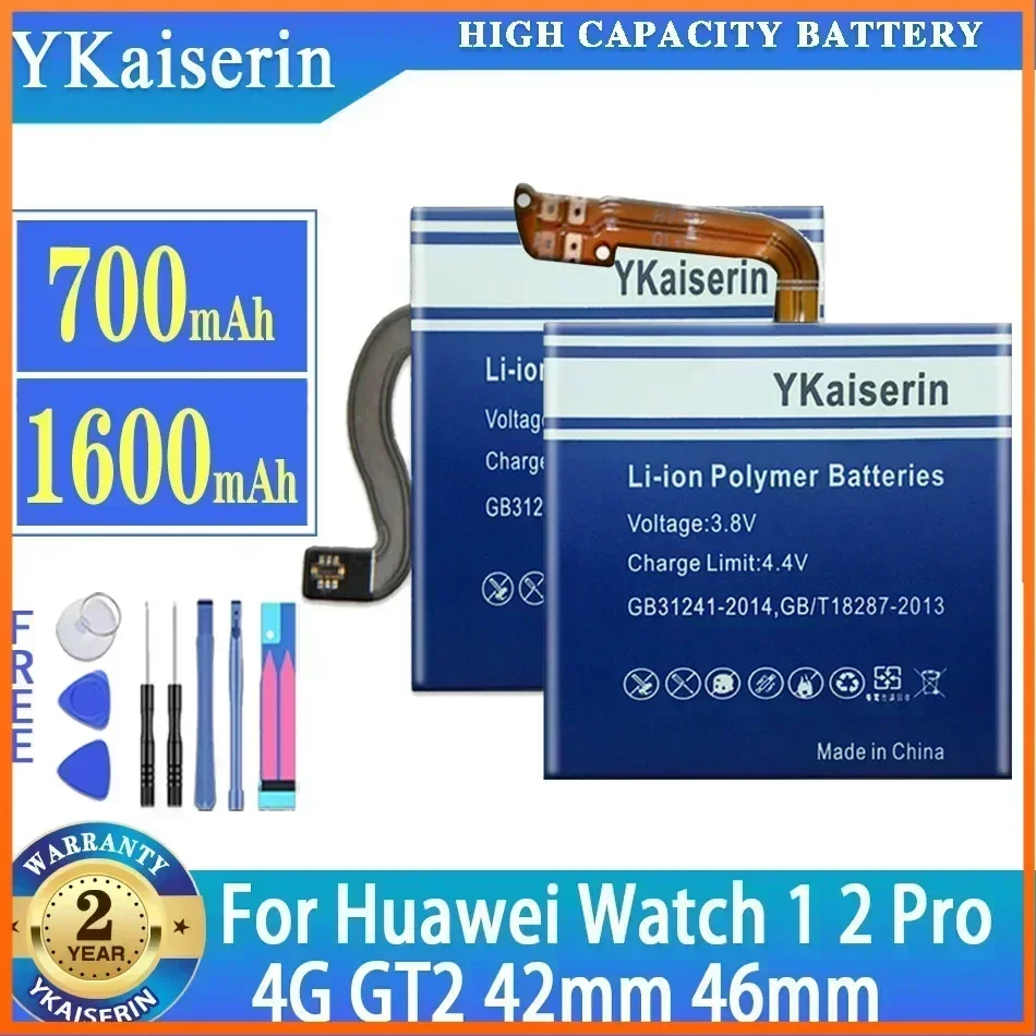 

Аккумулятор YKaiserin HB532729ECW HB512627ECW HB472023ECW для смарт-часов Huawei Watch 1 2 Pro 2Pro 4G GT2 42 мм 46 мм. Гарантия на батареи.
