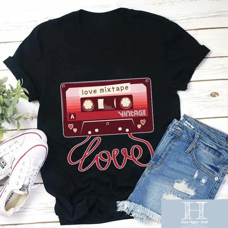 Love Mixtape Teacher T Shirt Valentine'S Day Back To School Vintage