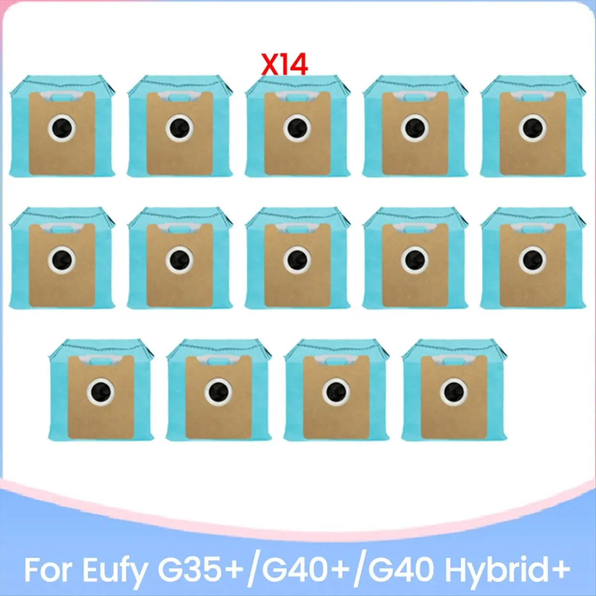 SHIP WITHIN 24 HOURS 14PCS Dust Bags for G35+,G40+,G40 Hybrid+ Robot Vacuum Cleaner Parts Replacement Non-Woven Dust Bag Garbage